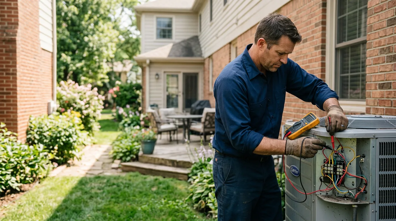 HVAC technician working near Asheville, NC